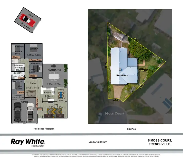 Floorplan of Homely house listing, 5 Moss Court, Frenchville QLD 4701