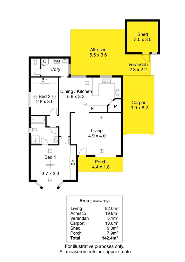 Floorplan of Homely house listing, 5/6 Burnley Street, Henley Beach South SA 5022