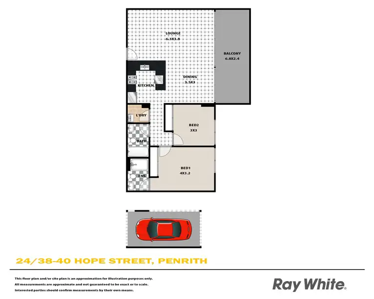 Floorplan of Homely unit listing, 24/38 Hope Street, Penrith NSW 2750