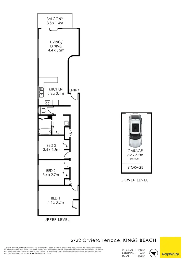 Floorplan of Homely unit listing, Unit 2/22 Orvieto Terrace, Kings Beach QLD 4551