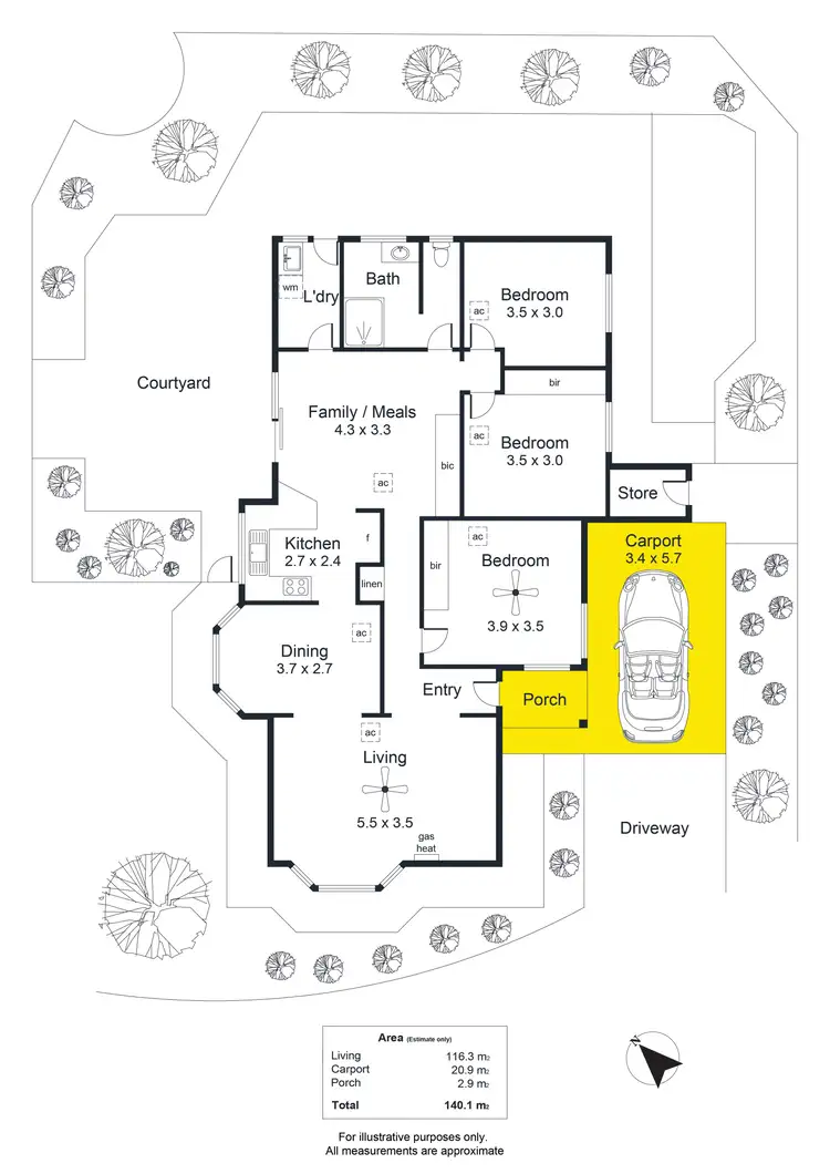 Floorplan of Homely unit listing, 1/2 Cross Street, Fullarton SA 5063