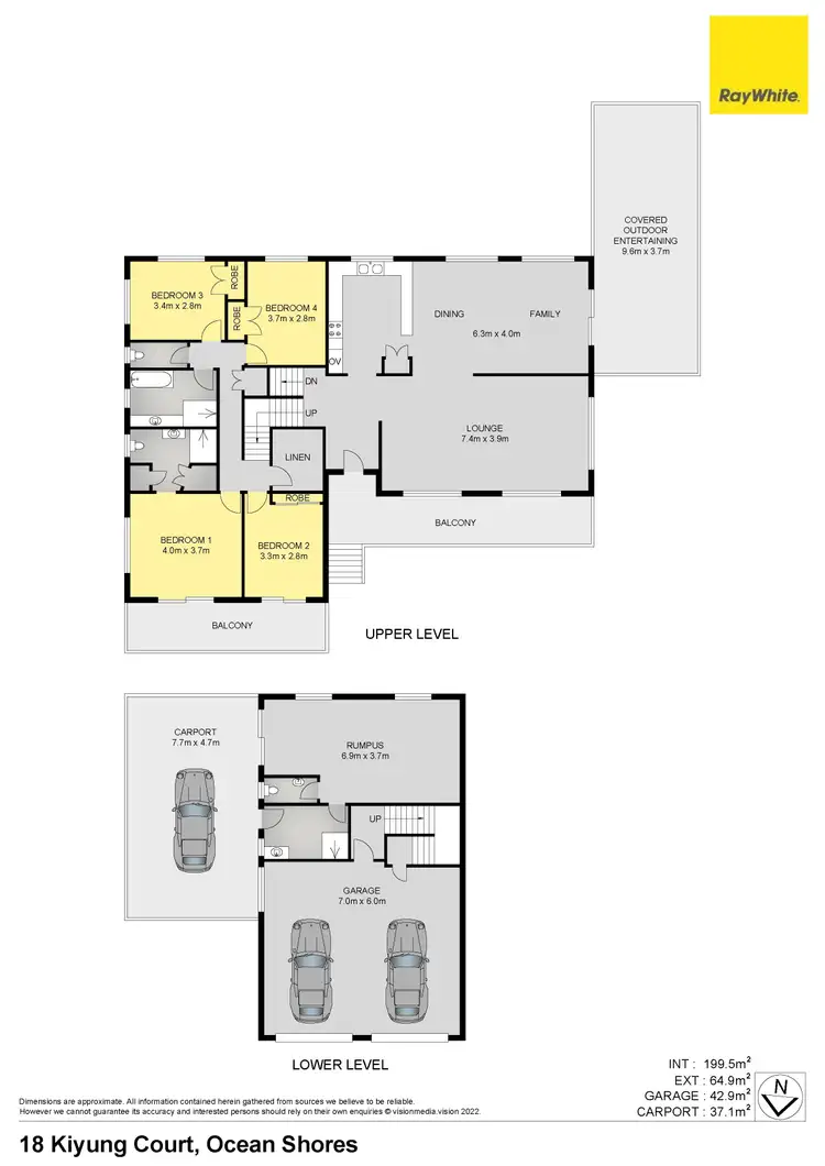 Floorplan of Homely house listing, 18 Kiyung Court, Ocean Shores NSW 2483