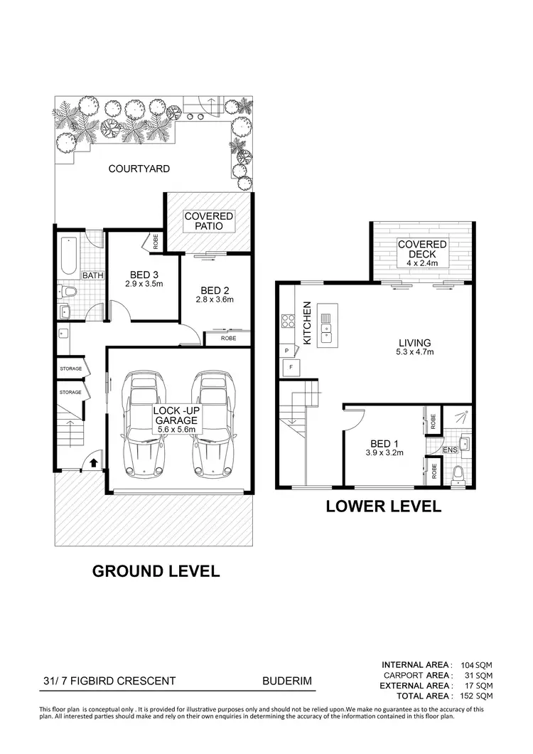 Floorplan of Homely townhouse listing, 31/7 Figbird Crescent, Buderim QLD 4556