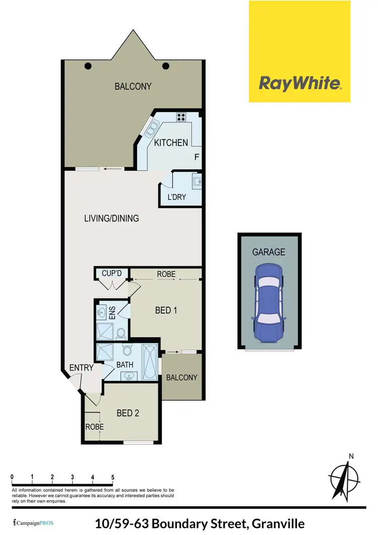 Floorplan of Homely unit listing, 10/59-63 Boundary Street, Granville NSW 2142