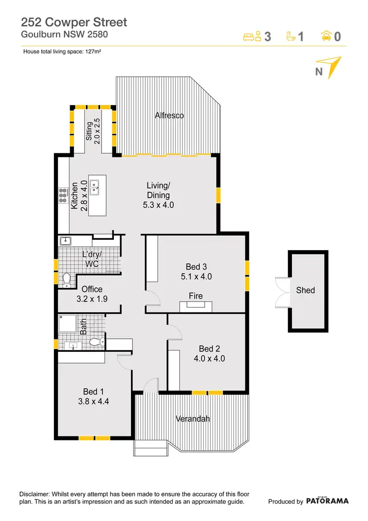 Floorplan of Homely house listing, 252 Cowper Street, Goulburn NSW 2580