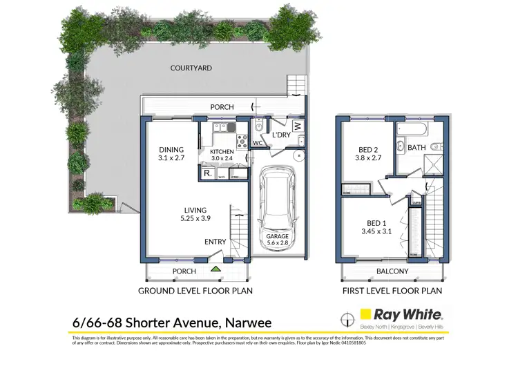 Floorplan of Homely townhouse listing, 6/66-68 Shorter Avenue, Narwee NSW 2209
