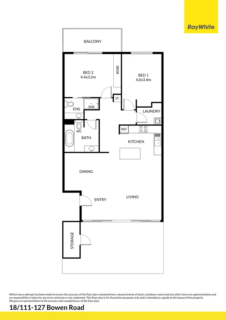 Floorplan of Homely unit listing, 18/111-127 Bowen Road, Rosslea QLD 4812