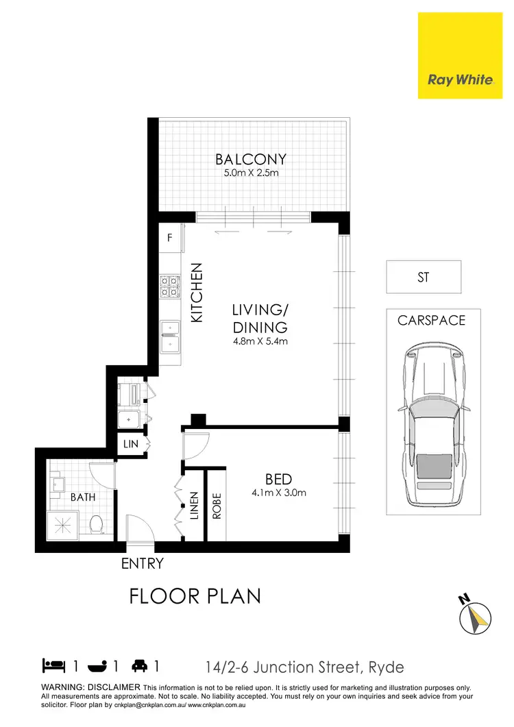 Floorplan of Homely apartment listing, 14/2-6 Junction Street, Ryde NSW 2112