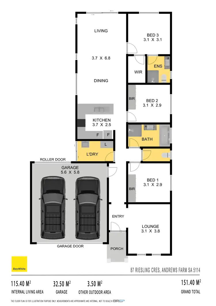Floorplan of Homely house listing, 87 Riesling Crescent, Andrews Farm SA 5114