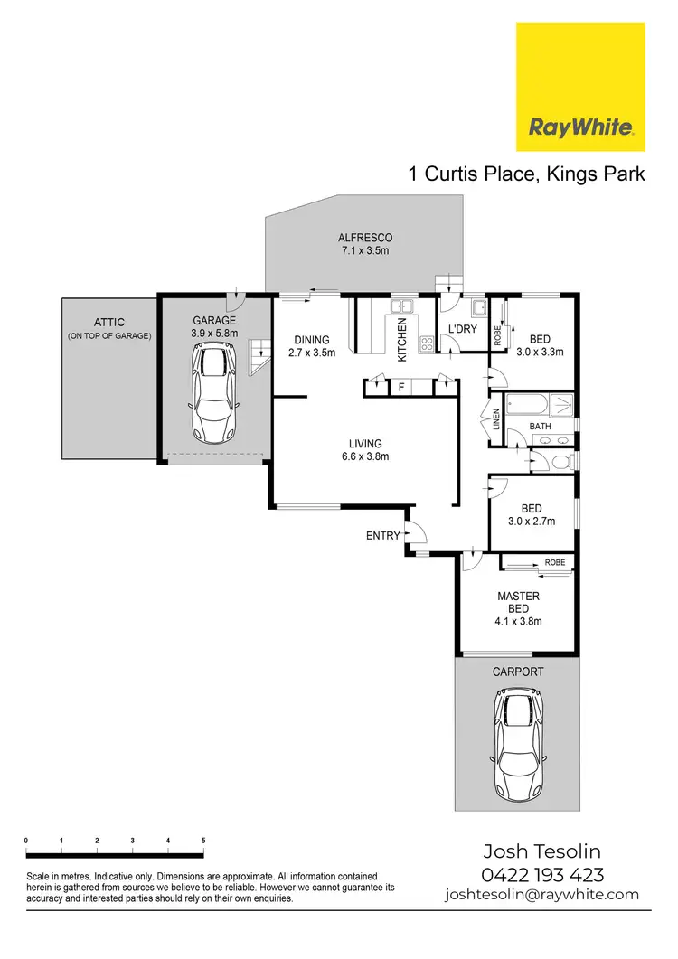 Floorplan of Homely house listing, 1 Curtis Place, Kings Park NSW 2148