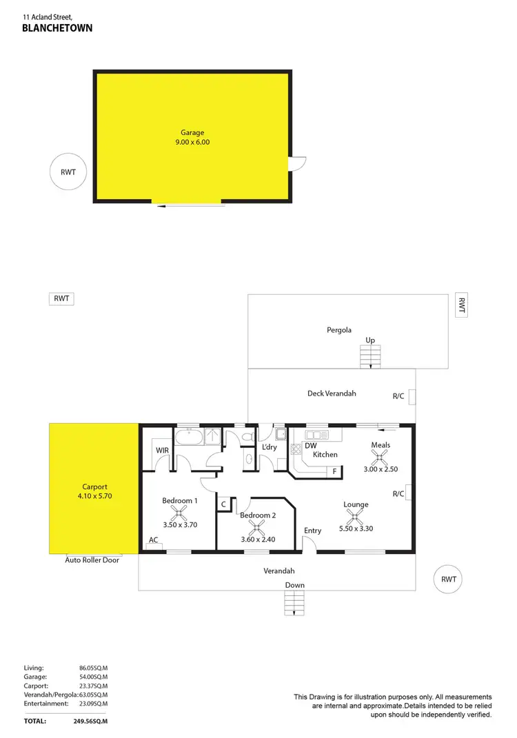 Floorplan of Homely house listing, 11 Acland Street, Blanchetown SA 5357