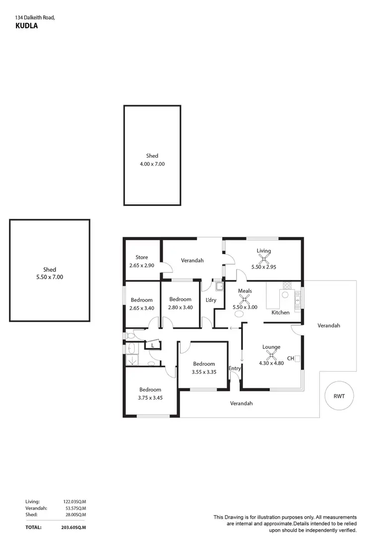 Floorplan of Homely house listing, 134 Dalkeith Road, Kudla SA 5115