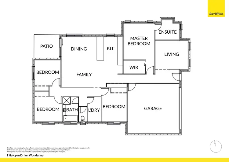 Floorplan of Homely house listing, 1 Halcyon Drive, Wondunna QLD 4655