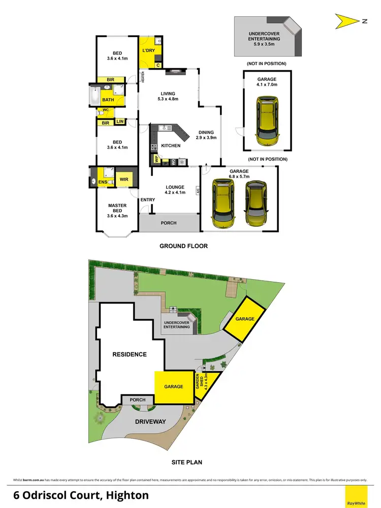 Floorplan of Homely house listing, 6 O'Driscol Court, Highton VIC 3216