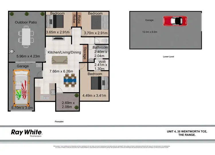 Floorplan of Homely townhouse listing, 4/35B Wentworth Terrace, The Range QLD 4700