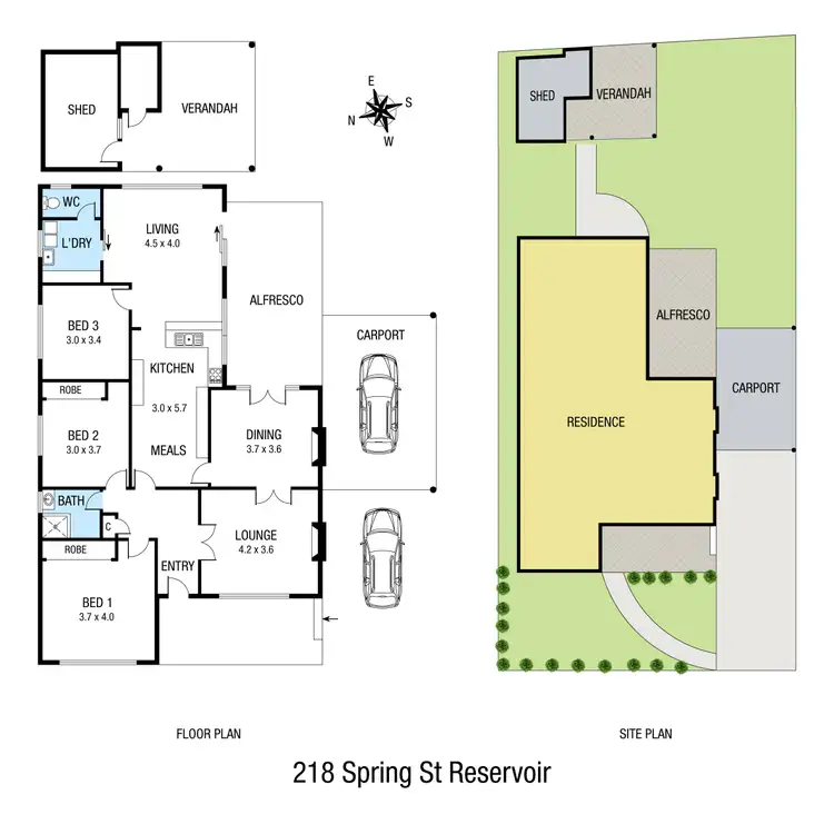 Floorplan of Homely house listing, 218 Spring Street, Reservoir VIC 3073