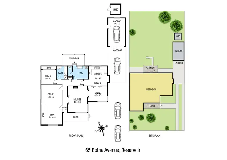Floorplan of Homely house listing, 65 Botha Avenue, Reservoir VIC 3073