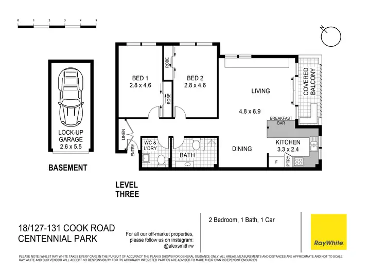 Floorplan of Homely apartment listing, 18/127-131 Cook Road, Centennial Park NSW 2021