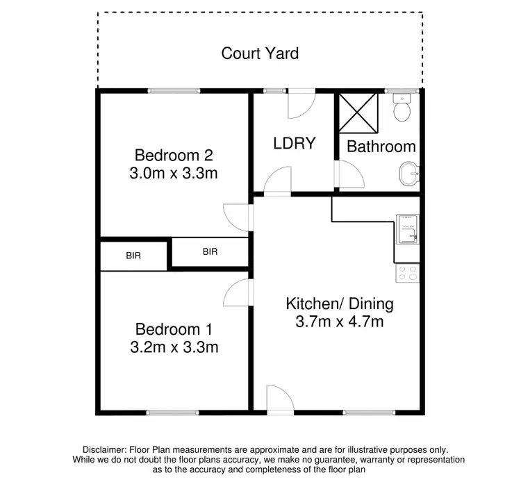 Floorplan of Homely unit listing, 2/20 Wimmera Street, Mount Gambier SA 5290