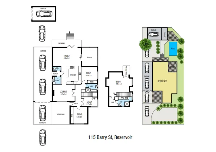 Floorplan of Homely house listing, 115 Barry Street, Reservoir VIC 3073