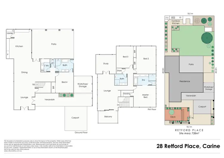 Floorplan of Homely house listing, 28 Retford Place, Carine WA 6020