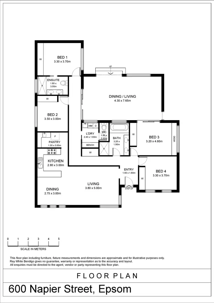 Floorplan of Homely house listing, 600 Napier Street, Epsom VIC 3551