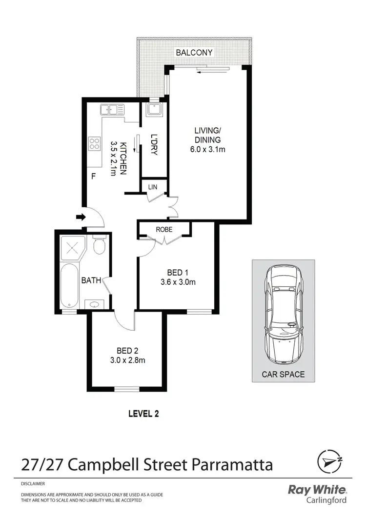 Floorplan of Homely apartment listing, 27/27 Campbell Street, Parramatta NSW 2150