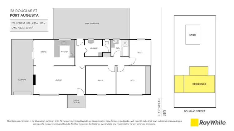 Floorplan of Homely house listing, 26 Douglas Street, Port Augusta SA 5700