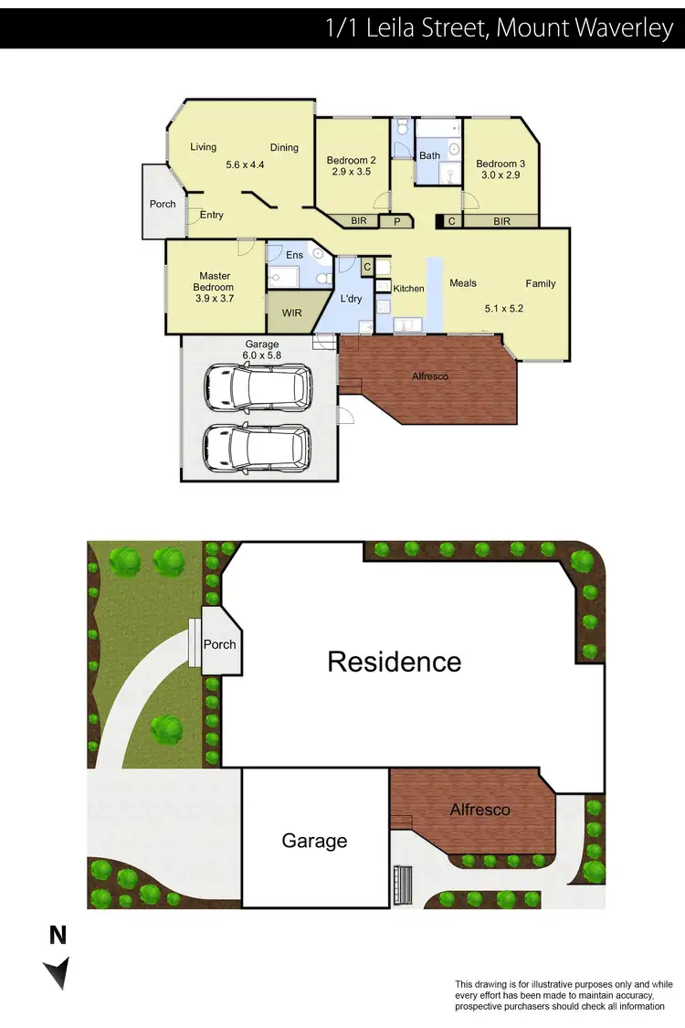 Floorplan of Homely unit listing, 1/1 Leila Street, Mount Waverley VIC 3149