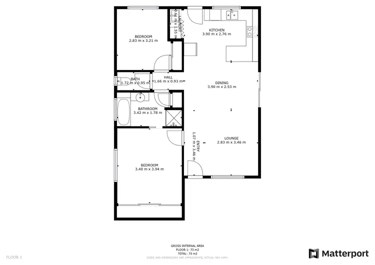 Floorplan of Homely unit listing, 7/68 Coronation Avenue, Swan Hill VIC 3585