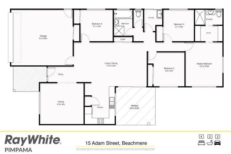 Floorplan of Homely house listing, 15 Adam Street, Beachmere QLD 4510