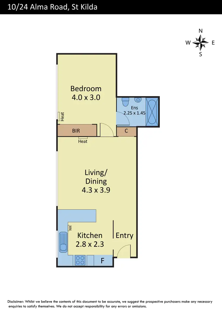Floorplan of Homely apartment listing, 10/24 Alma Road, St Kilda VIC 3182
