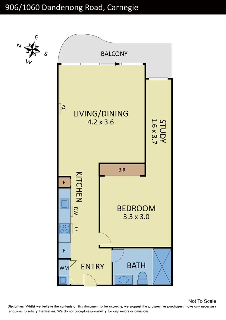 Floorplan of Homely apartment listing, 906/1060 Dandenong Road, Carnegie VIC 3163