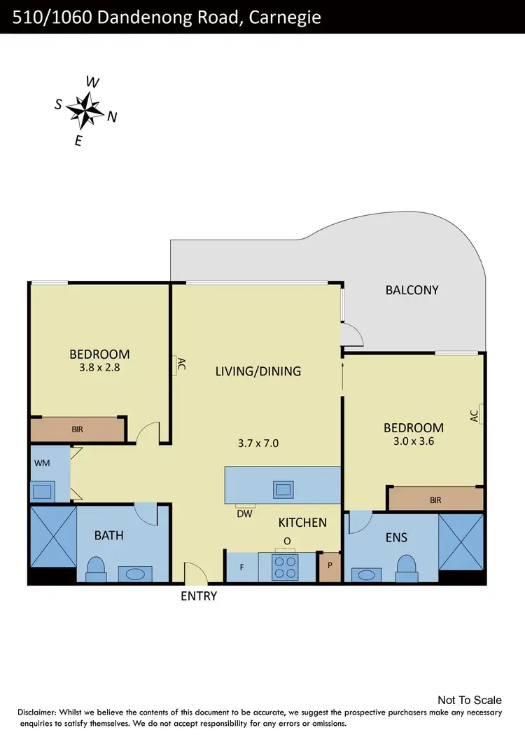 Floorplan of Homely apartment listing, 510/1060 Dandenong Road, Carnegie VIC 3163
