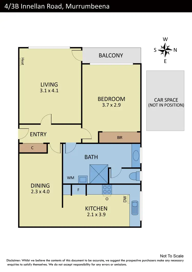 Floorplan of Homely apartment listing, 4/3B Innellan Road, Murrumbeena VIC 3163