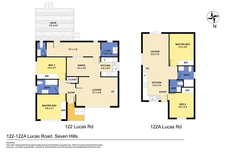 Floorplan of Homely house listing, 122 & 122A Lucas Road, Seven Hills NSW 2147