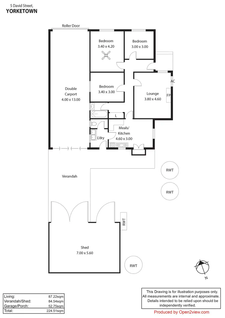 Floorplan of Homely house listing, 5 David Street, Yorketown SA 5576