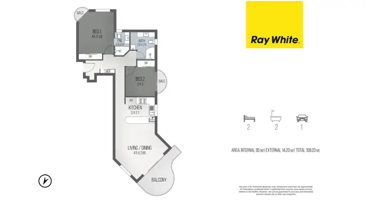 Floorplan of Homely unit listing, 404/8 Philip Avenue, Broadbeach QLD 4218