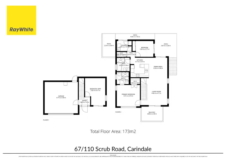 Floorplan of Homely unit listing, 67/110 Scrub Road, Carindale QLD 4152