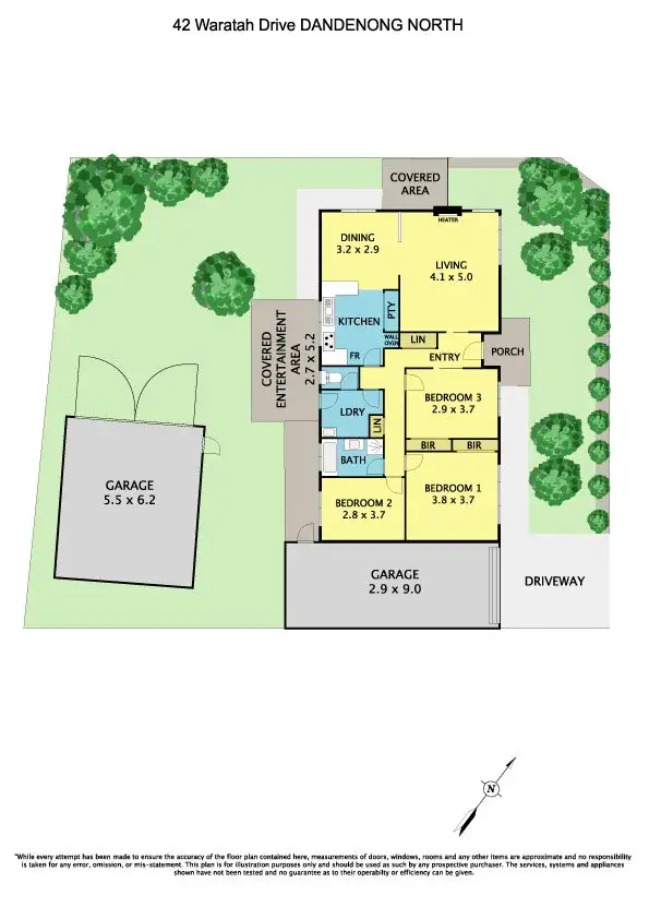 Floorplan of Homely house listing, 42 Waratah Drive, Dandenong North VIC 3175