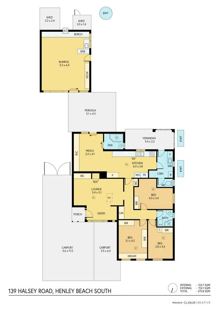 Floorplan of Homely house listing, 139 Halsey Road, Henley Beach South SA 5022