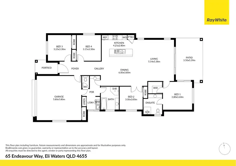 Floorplan of Homely house listing, 65 Endeavour Way, Eli Waters QLD 4655