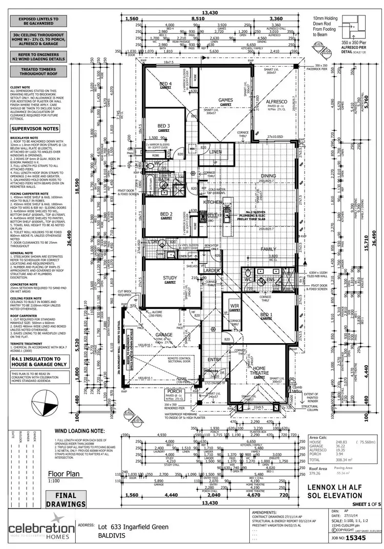 Floorplan of Homely house listing, 65 Ingarfield Green, Baldivis WA 6171
