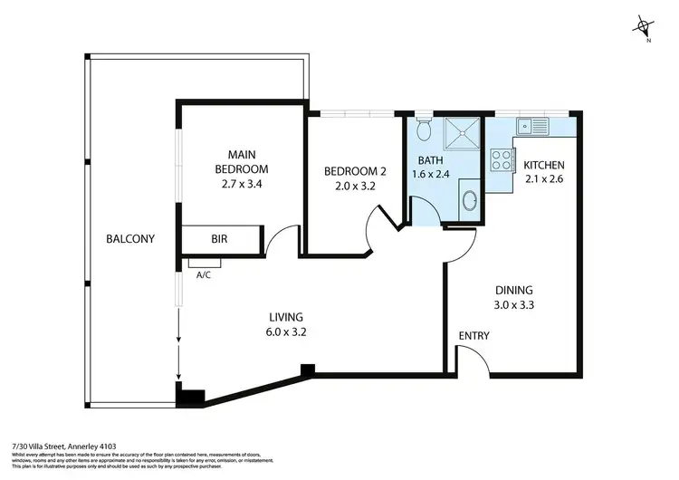 Floorplan of Homely unit listing, 7/30 Villa Street, Annerley QLD 4103