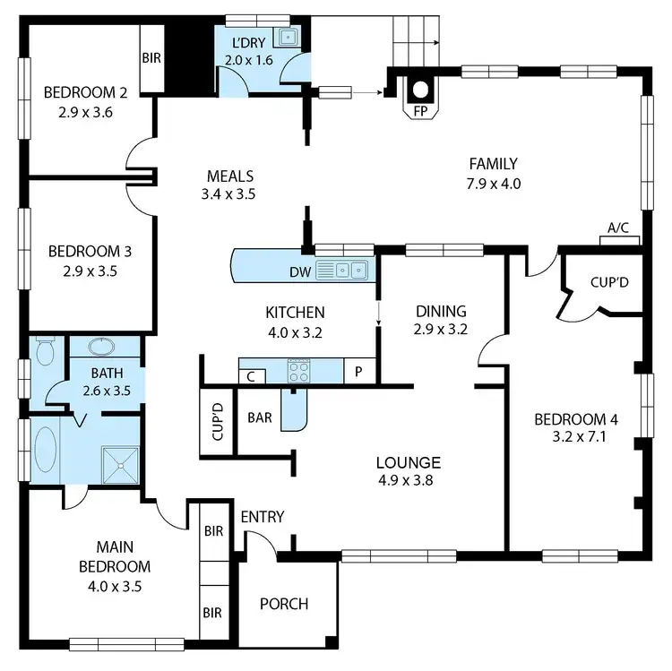 Floorplan of Homely house listing, 7 Mulga Court, Dubbo NSW 2830
