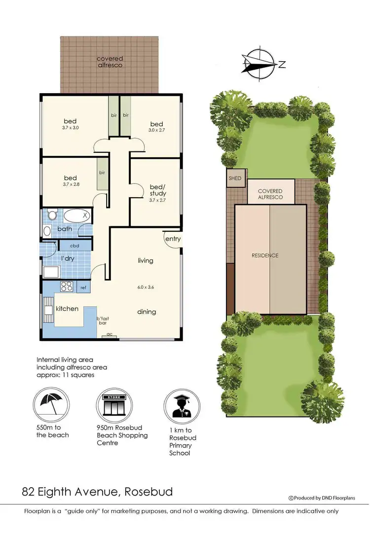 Floorplan of Homely house listing, 82 Eighth Avenue, Rosebud VIC 3939