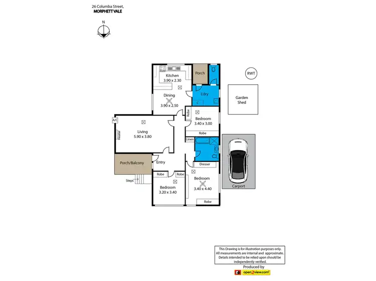Floorplan of Homely house listing, 26 Columba Street, Morphett Vale SA 5162