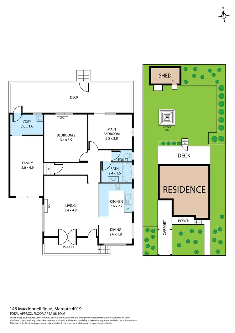 Floorplan of Homely house listing, 148 MacDonnell Road, Margate QLD 4019