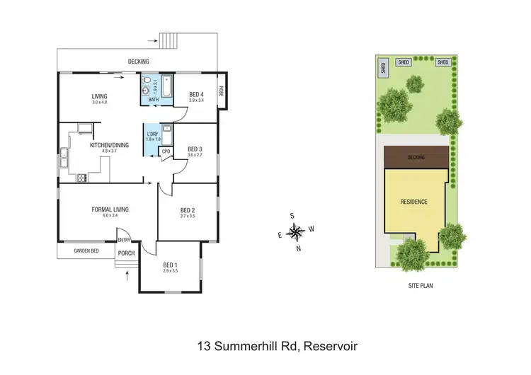 Floorplan of Homely house listing, 13 Summerhill Road, Reservoir VIC 3073