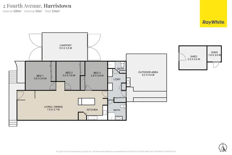 Floorplan of Homely house listing, 2 Fourth Avenue, Harristown QLD 4350
